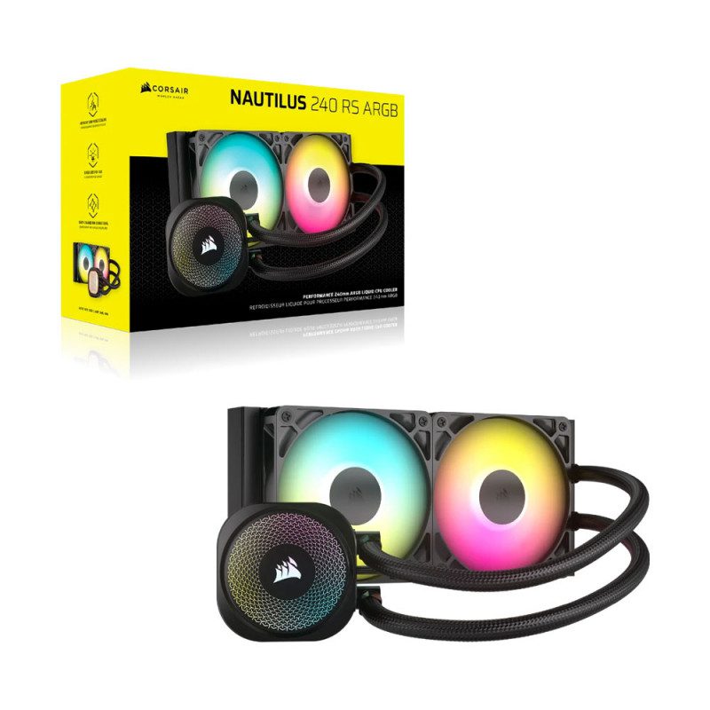 LIQUID COOLER (ชุดน้ำปิด) CORSAIR NAUTILUS 240 RS ARGB BLACK (CW-9060092-WW) (5Y) - Image 6