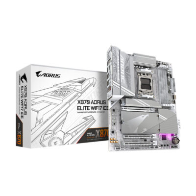 MAINBOARD (เมนบอร์ด)(AM5) GIGABYTE X870 AORUS ELITE WIFI7 ICE (REV.1.1) (3Y)