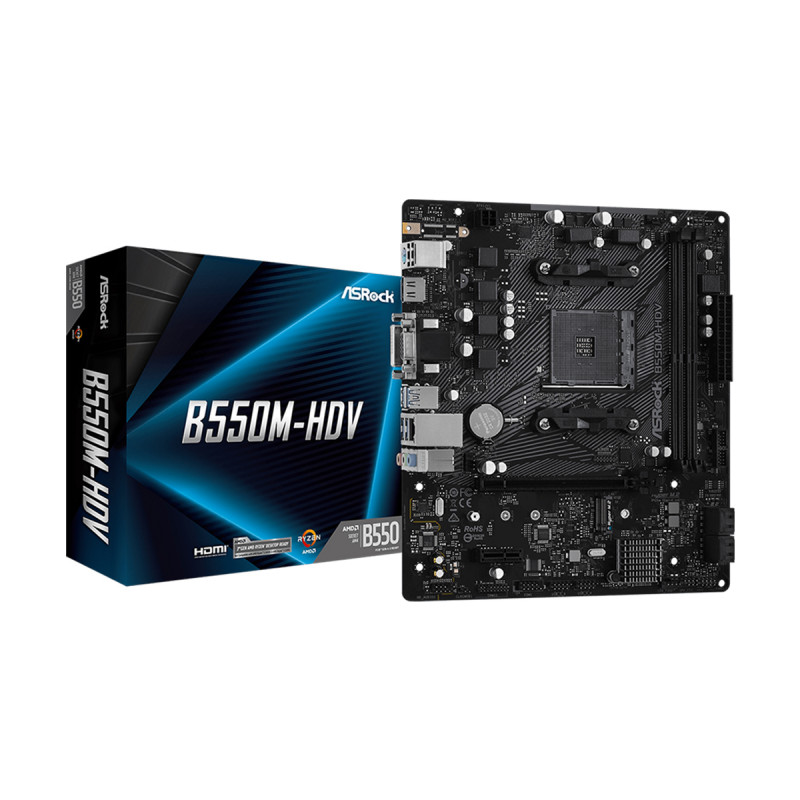 MAINBOARD (เมนบอร์ด)(AM4) ASROCK B550M-HDV