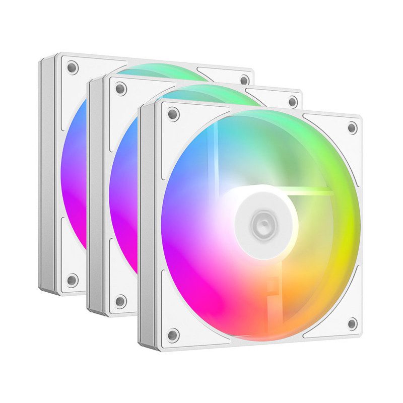 FAN (พัดลม) ID-COOLING AS-120-K ARGB TRIO WHITE (PACK 3) (2Y)