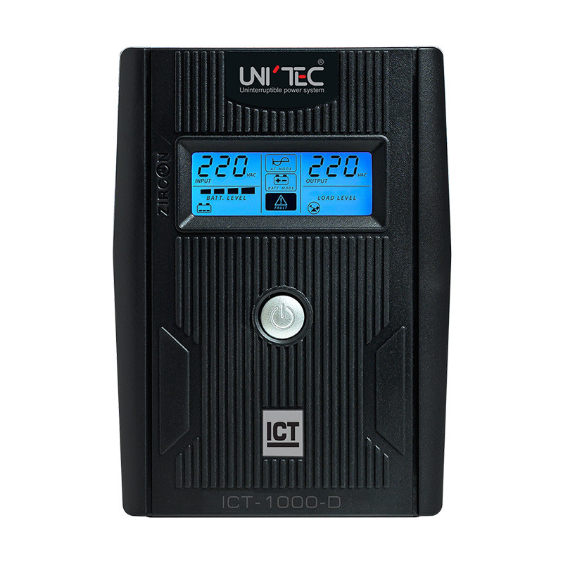 UPS (อุปกรณ์สำรองไฟ) UNITEC ICT1000D (1000VA-630W) (2Y)